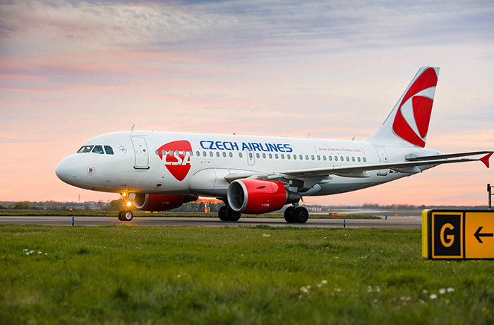 Czech Airlines Airbus A320 in-flight